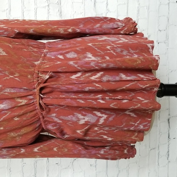 Torrid Ikat Tie-Waist Peasant Blouse - Picture 3 of 12